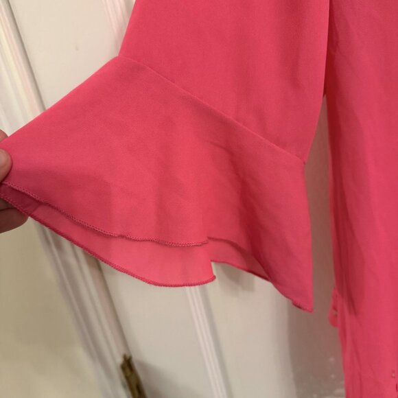 Now & Forever Bright Pink Scalloped Top – Size Large, EUC, Feminine & Flirty - Picture 4 of 5